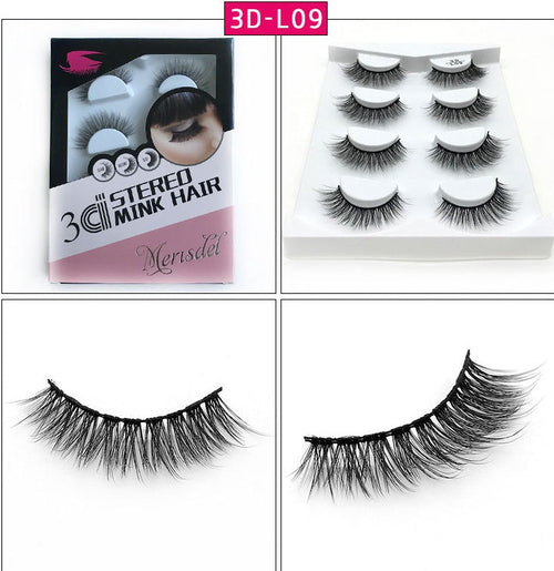 4 Pairs of 3D False Eyelashes