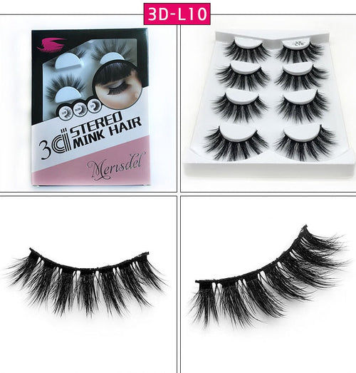 4 Pairs of 3D False Eyelashes