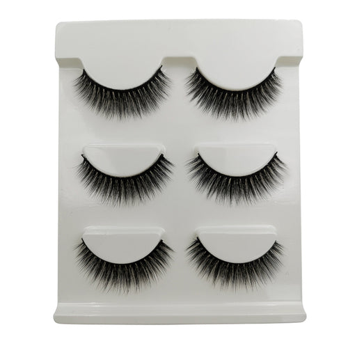 3 Pairs of 3D Full Strip False Eyelashes