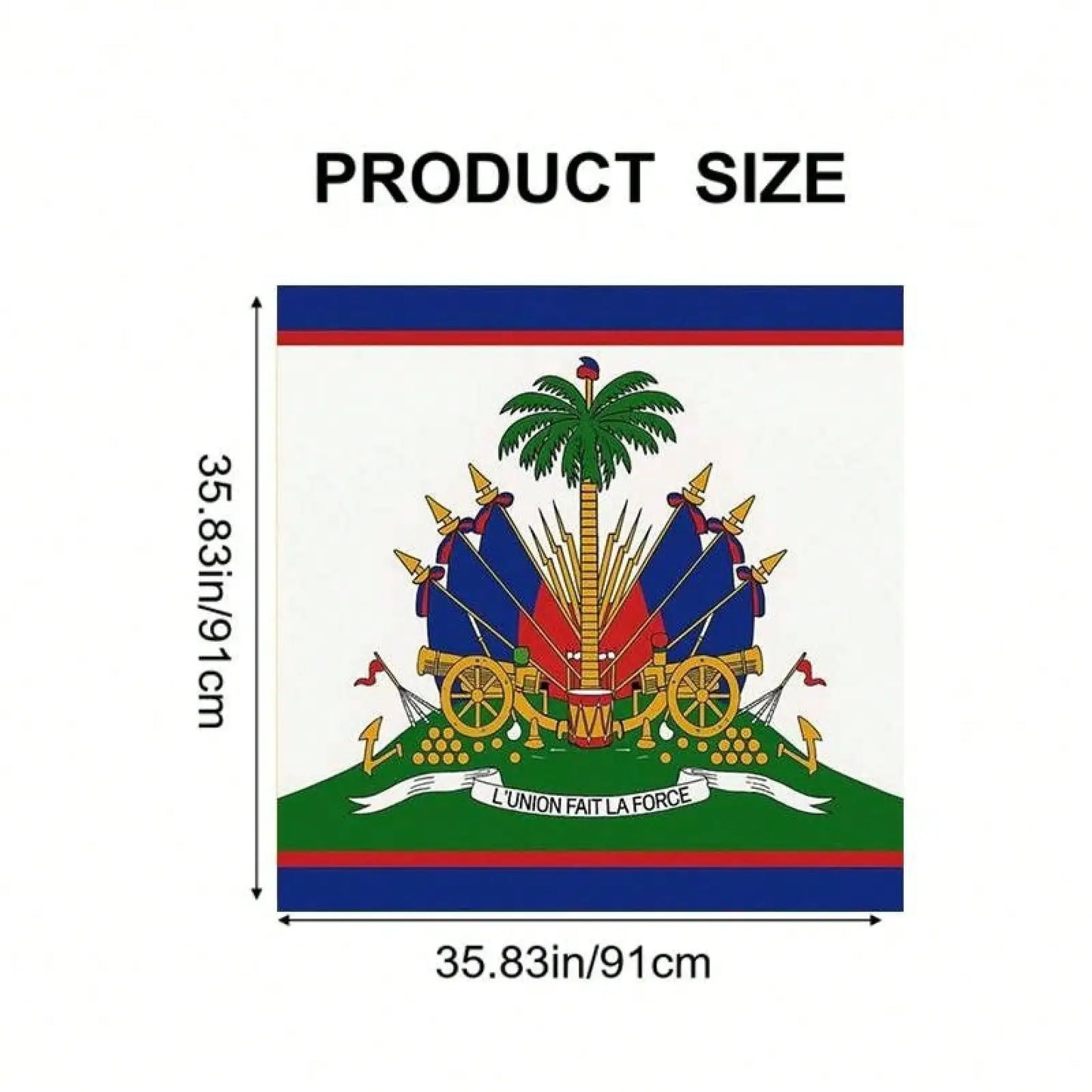 Haitian Flag Patterned Headscarf 3