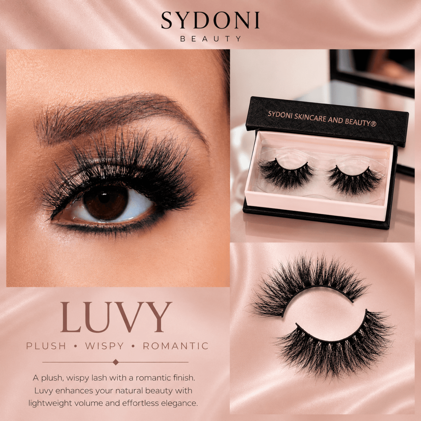 "LUVY" LUXURY MINK LASHES – Plush, Wispy, Romantic