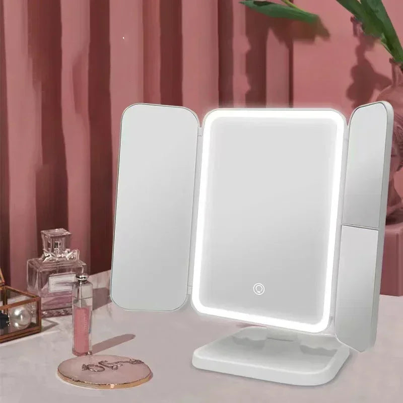 Professional Trifold LED Makeup Mirror
