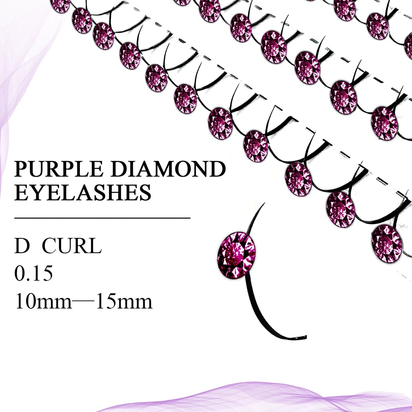 Amethyst Diamond Individual Eyelash Extensions