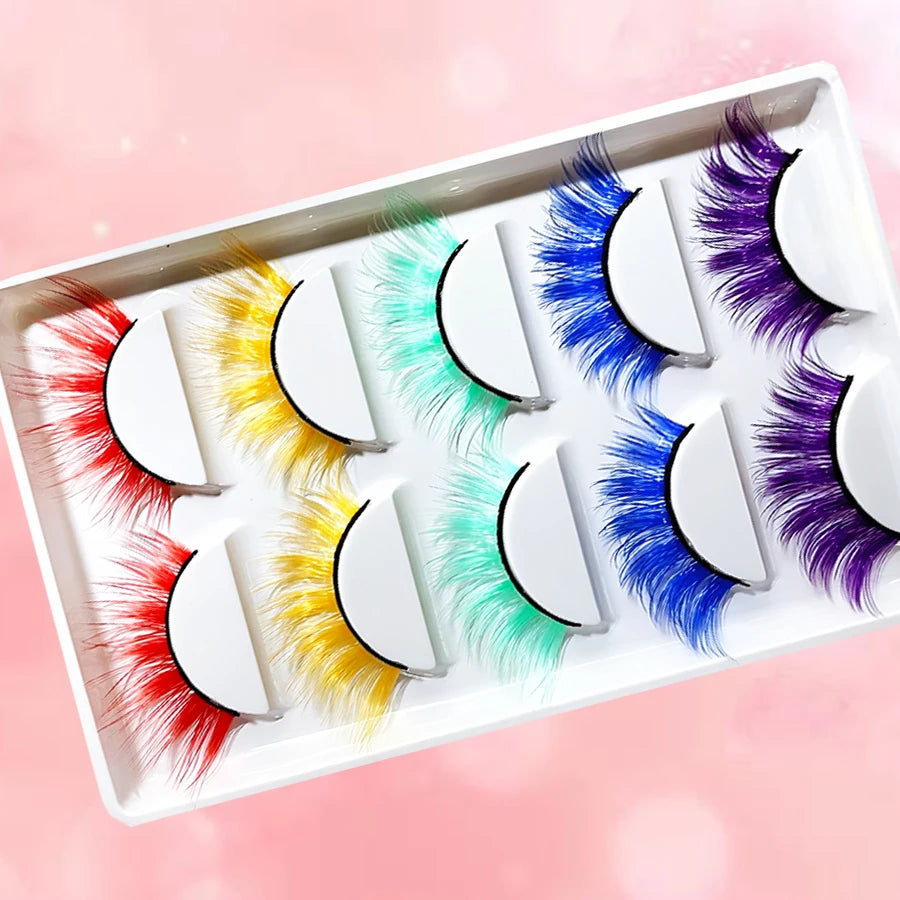 Dora Mixed Colorful Full Strip Lashes