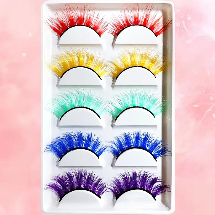 Dora Mixed Colorful Full Strip Lashes