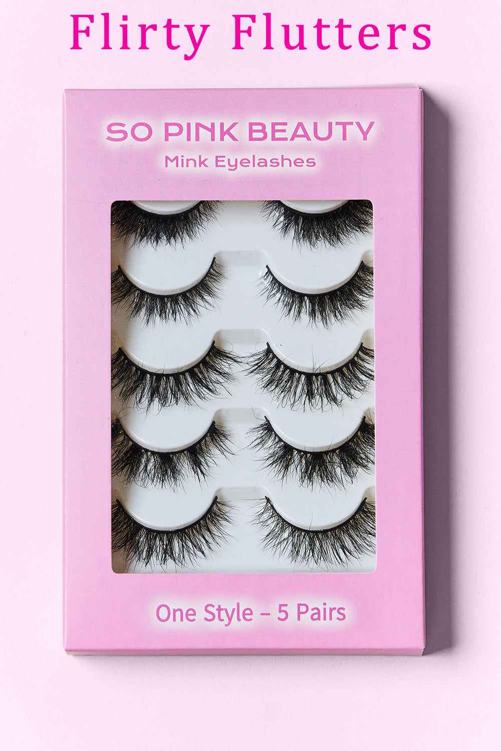 So Pink Beauty Mink Eyelashes Flirty Flutters