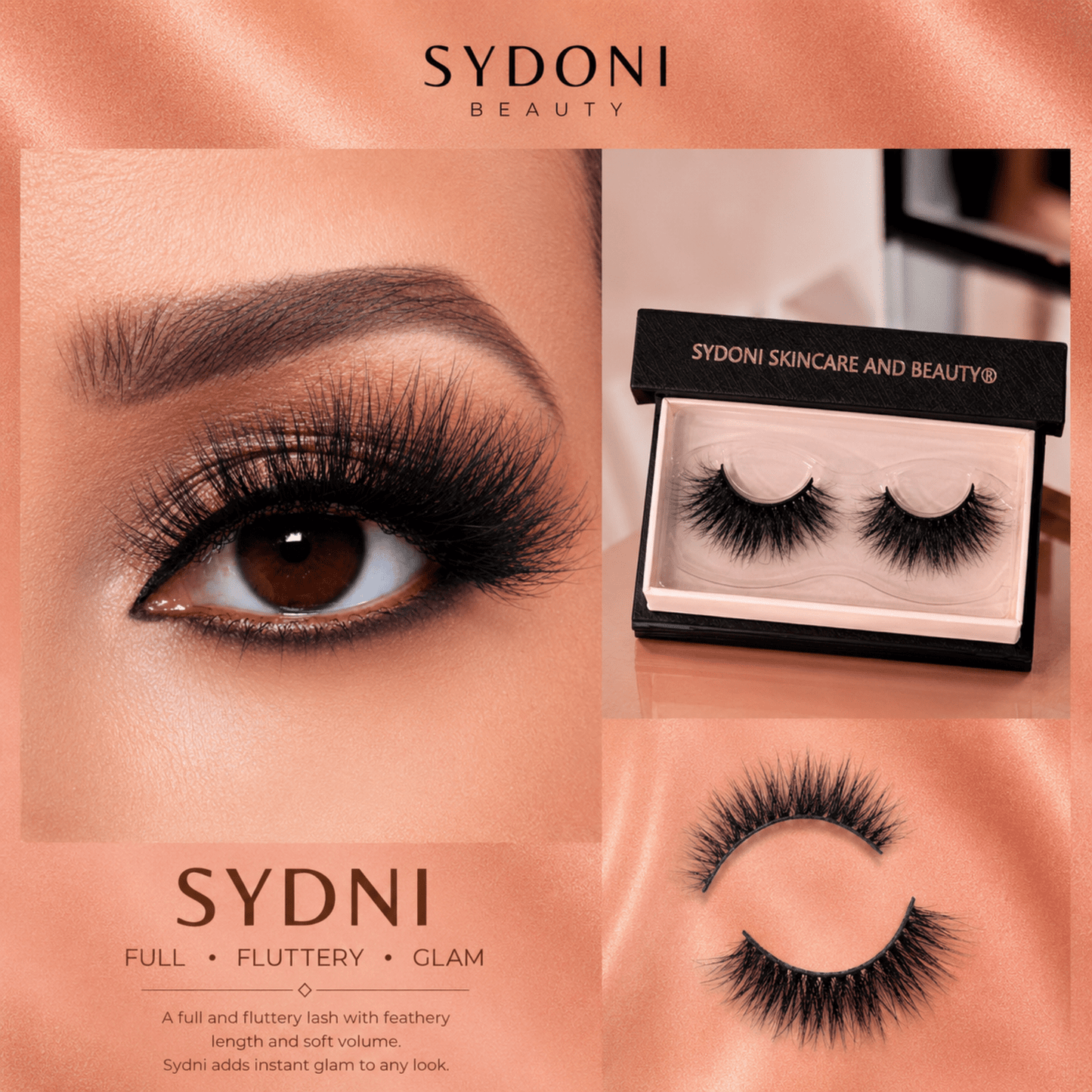 "SYDNI" LUXURY MINK LASHES - Full, Fluttery, Glam