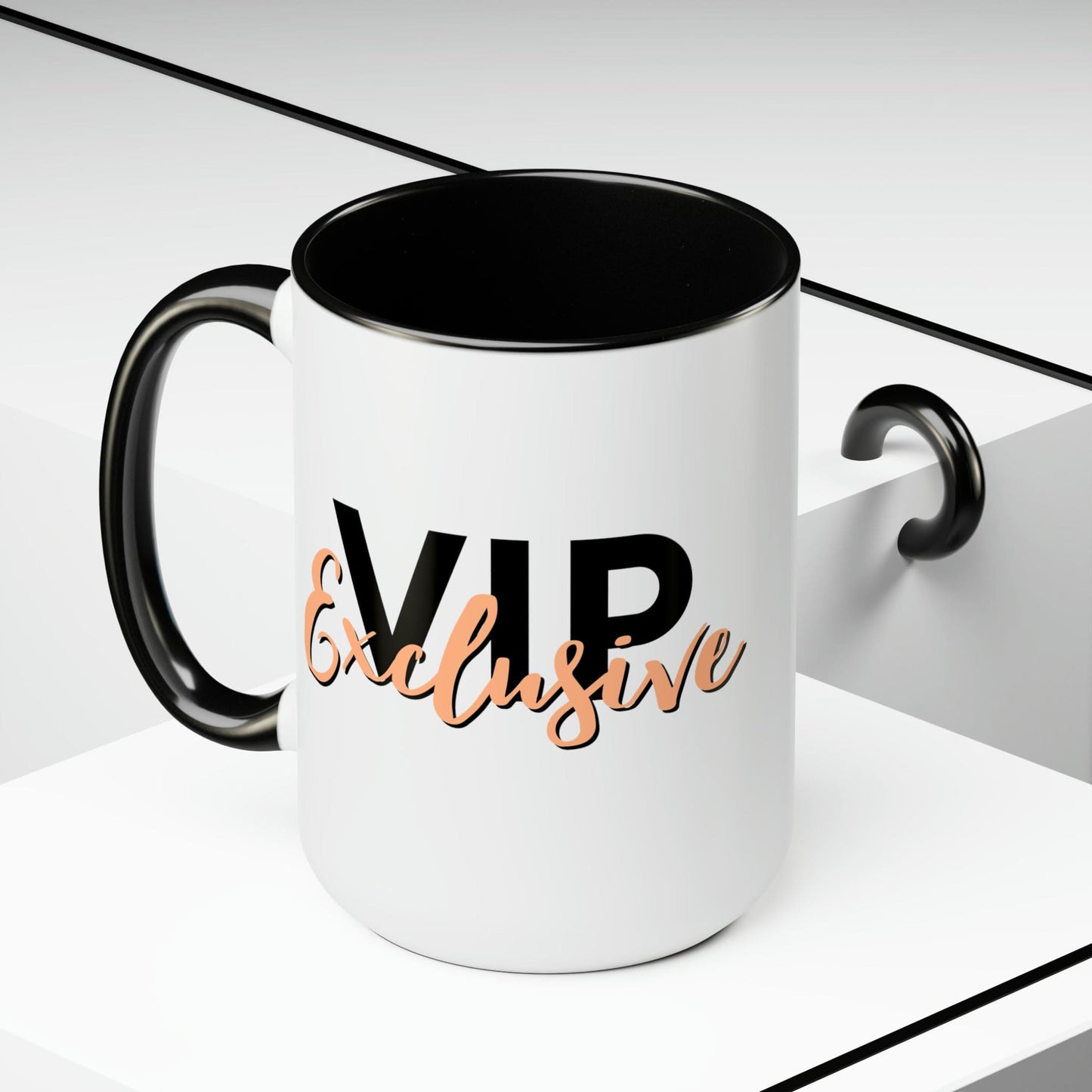 Ceramic Mug - Vip Exclusive Black and Beige - Affirmation