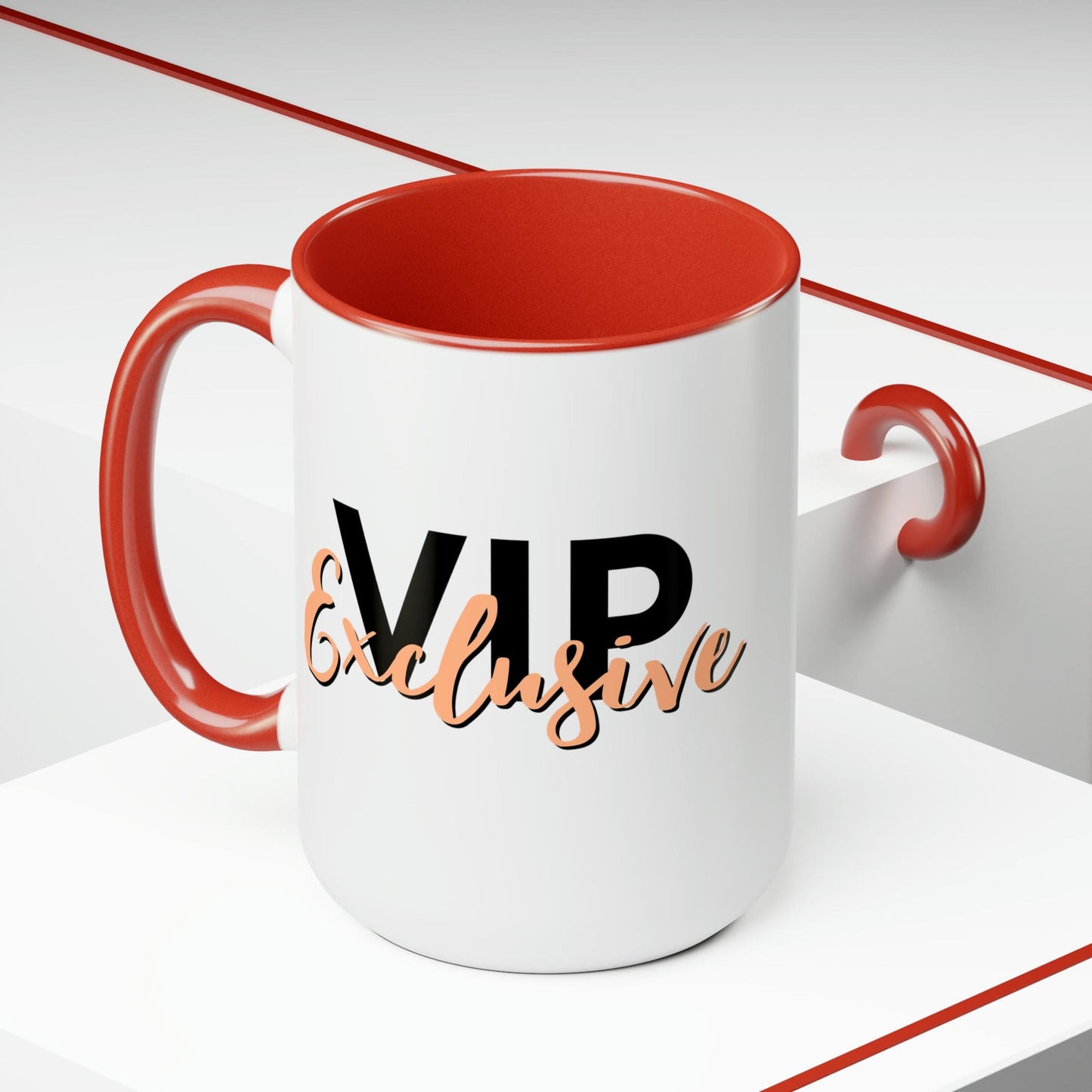 Ceramic Mug - Vip Exclusive Black and Beige - Affirmation