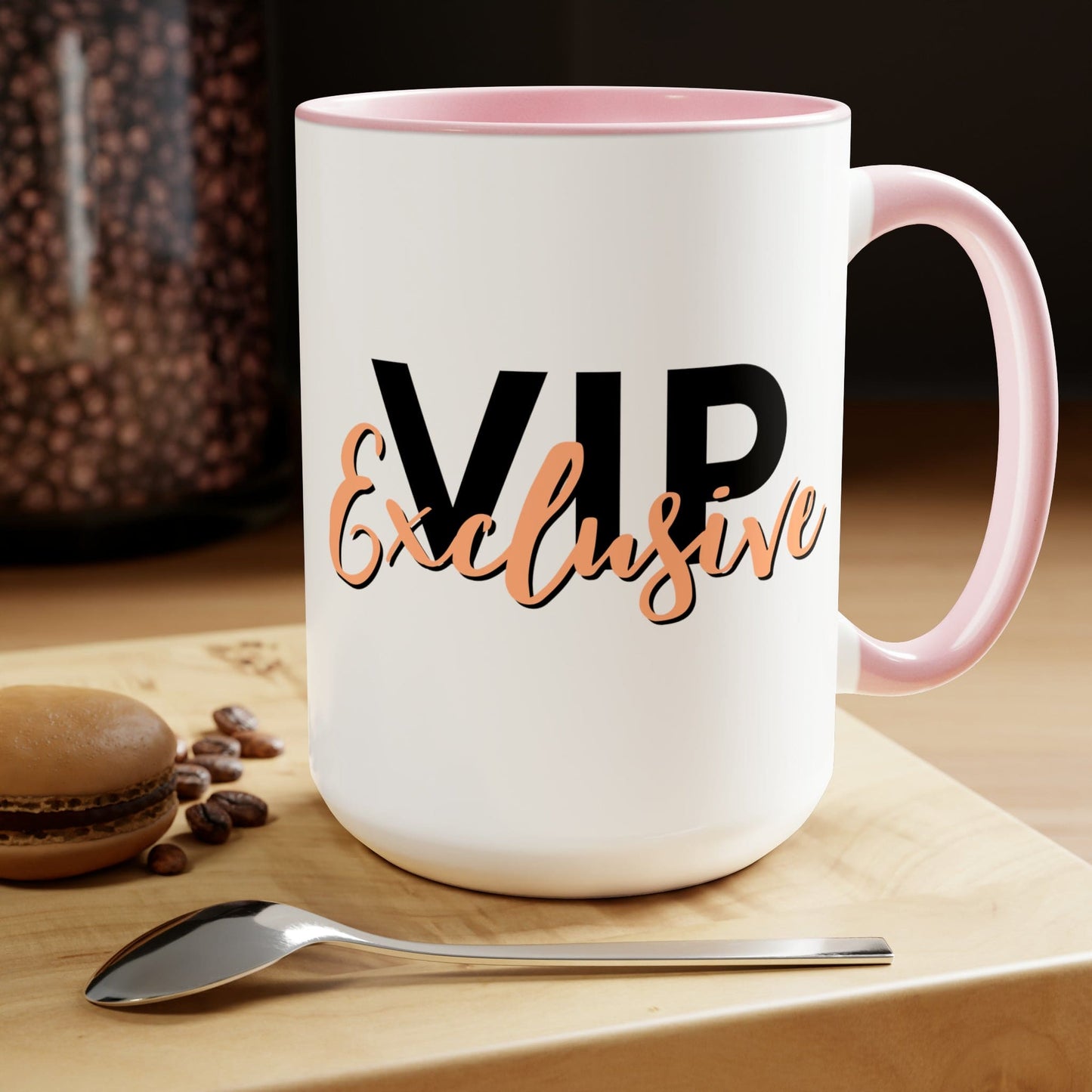 Ceramic Mug - Vip Exclusive Black and Beige - Affirmation