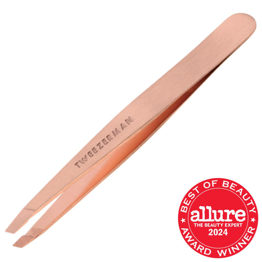 Rose Gold Precision Slant Eyebrow Tweezer