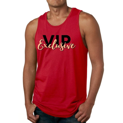 Men Tank Top Graphic T-shirt - VIP Exclusive Black And Beige - Affirmation