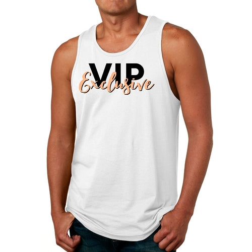 Men Tank Top Graphic T-shirt - VIP Exclusive Black And Beige - Affirmation
