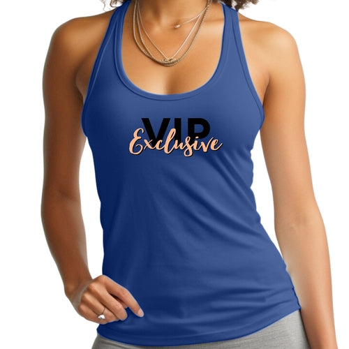 Women Tank Top Graphic T-shirt - VIP Exclusive Black And Beige - Affirmation