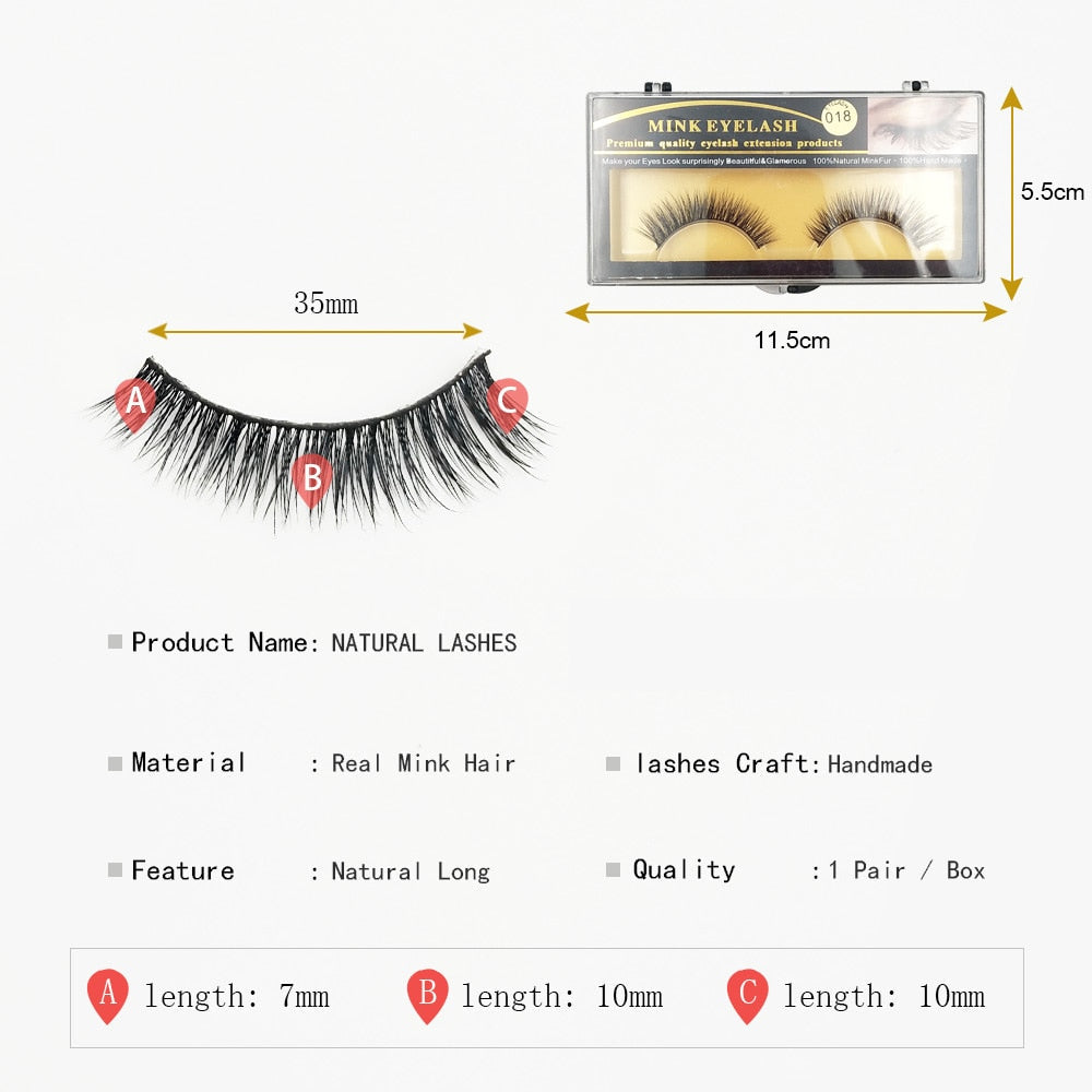 One Pair 3D Mink Lashes 3D Mink