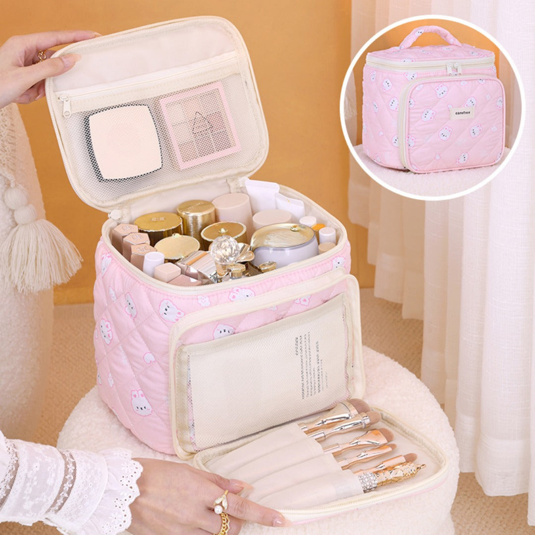 Multifunctional Partition Storage Cosmetic Bag