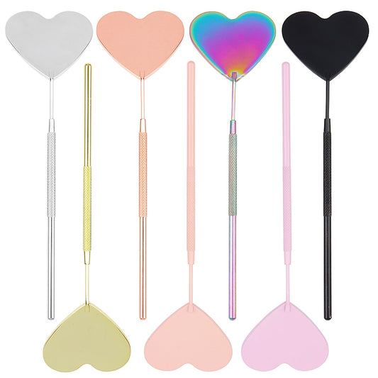 Stainless Steel Eyelash Grafting Heart Mirror