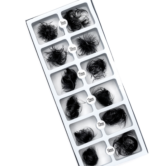 10D, .05, Textured Handmade Loose Fans (1500/6 Length Mix)