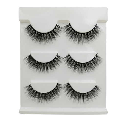 3 Pairs of 3D Full Strip False Eyelashes