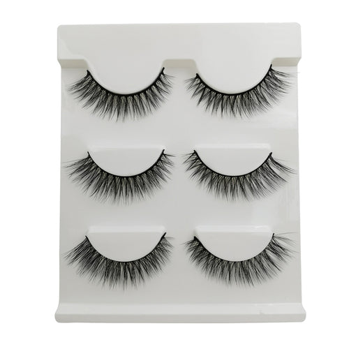 3 Pairs of 3D Full Strip False Eyelashes