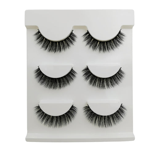 3 Pairs of 3D Full Strip False Eyelashes