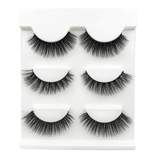 3 Pairs of 3D Full Strip False Eyelashes