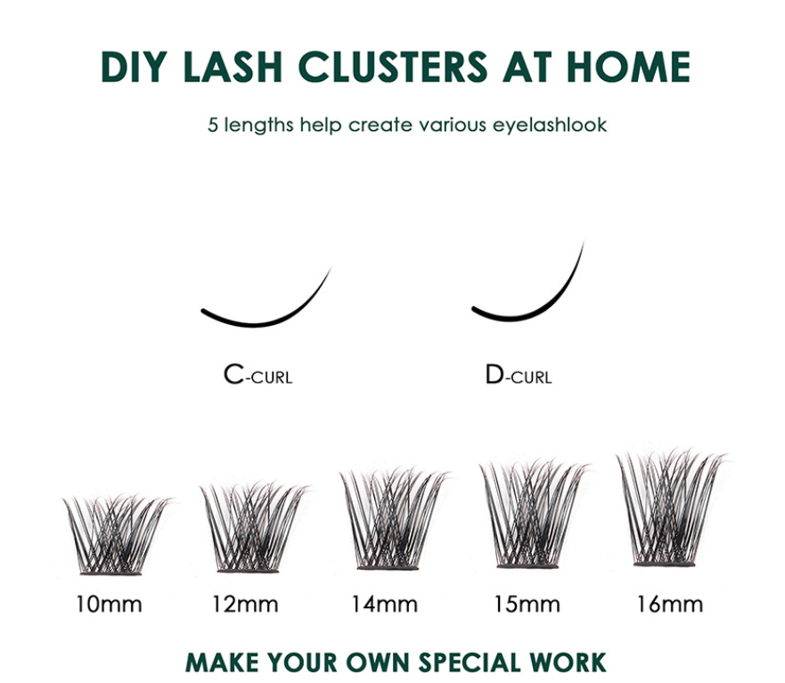 120 Clusters Eyelash DIY Lash Extension Kit