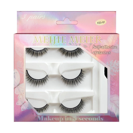3 Pairs Self-Adhesive False Eyelashes