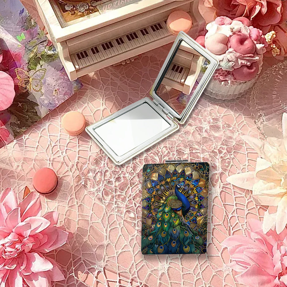 Folding Peacock Mirror