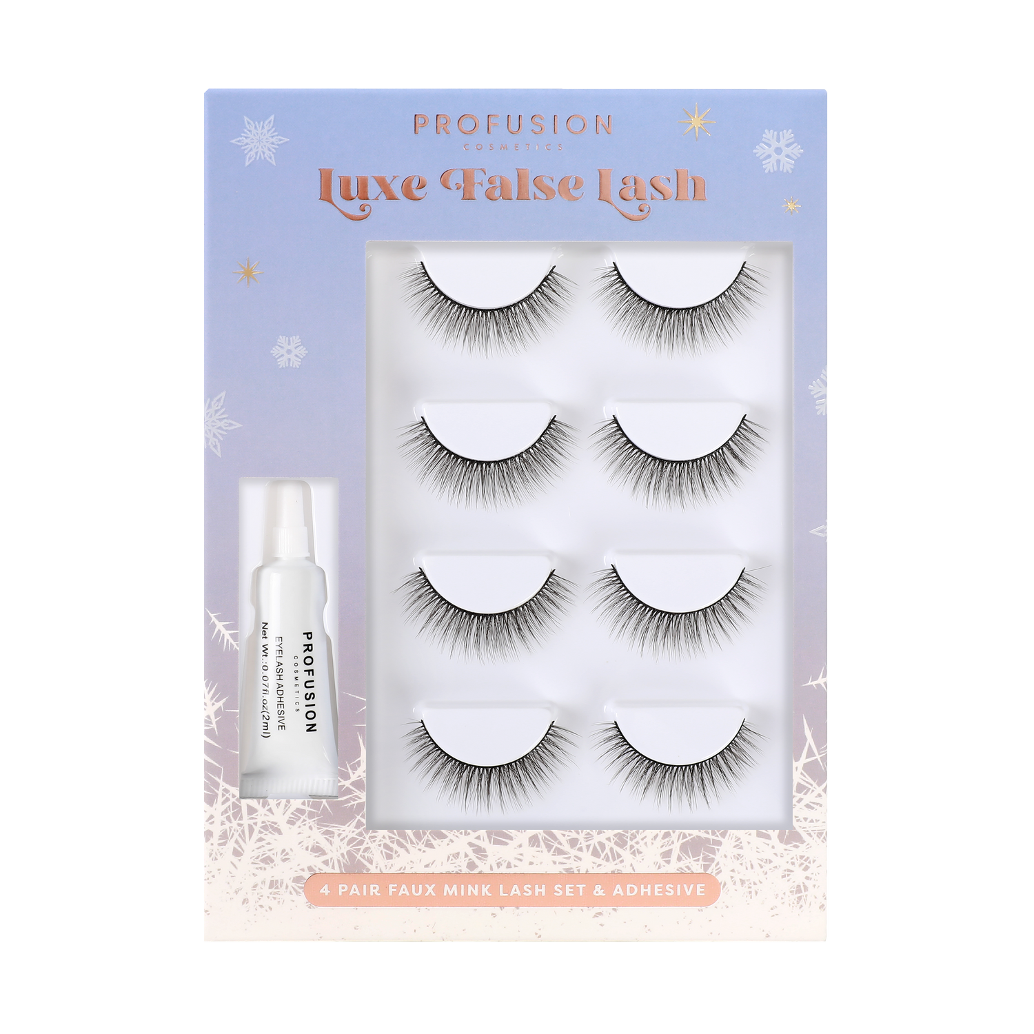4 Pair Luxe False Lash Set