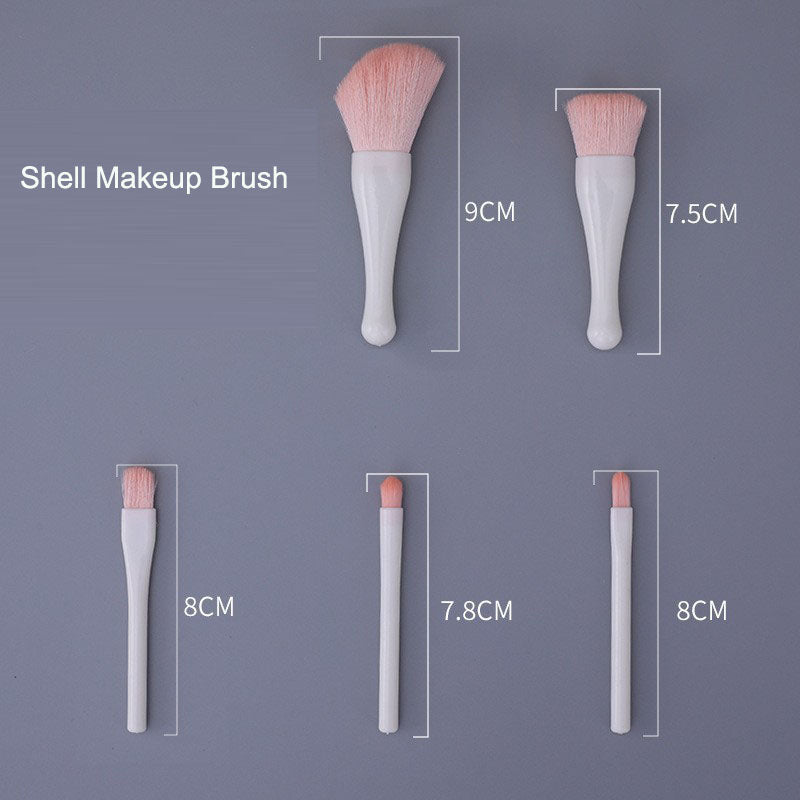 Shell Mirror Brush Set