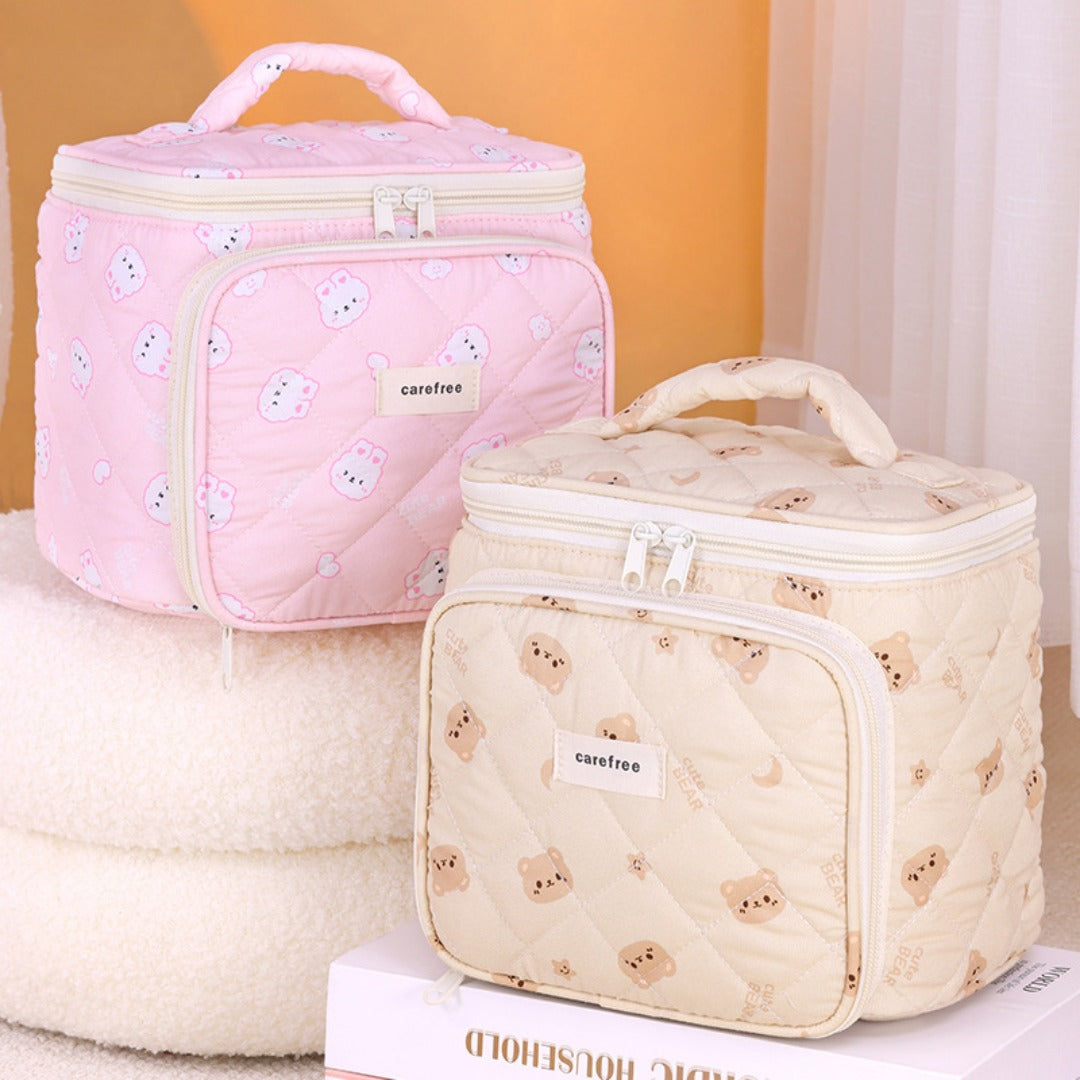 Multifunctional Partition Storage Cosmetic Bag