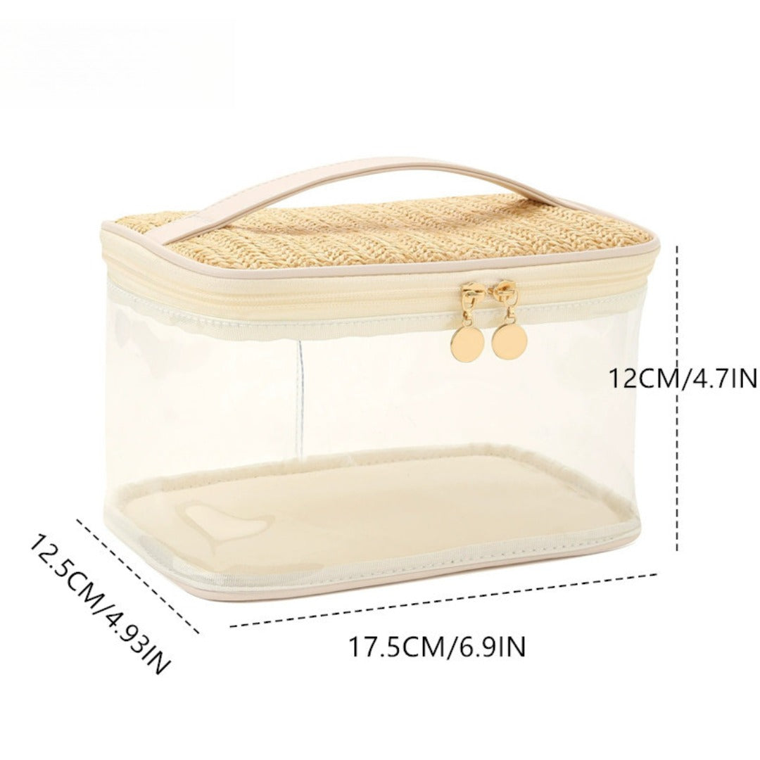 PVC Straw Makeup Bag