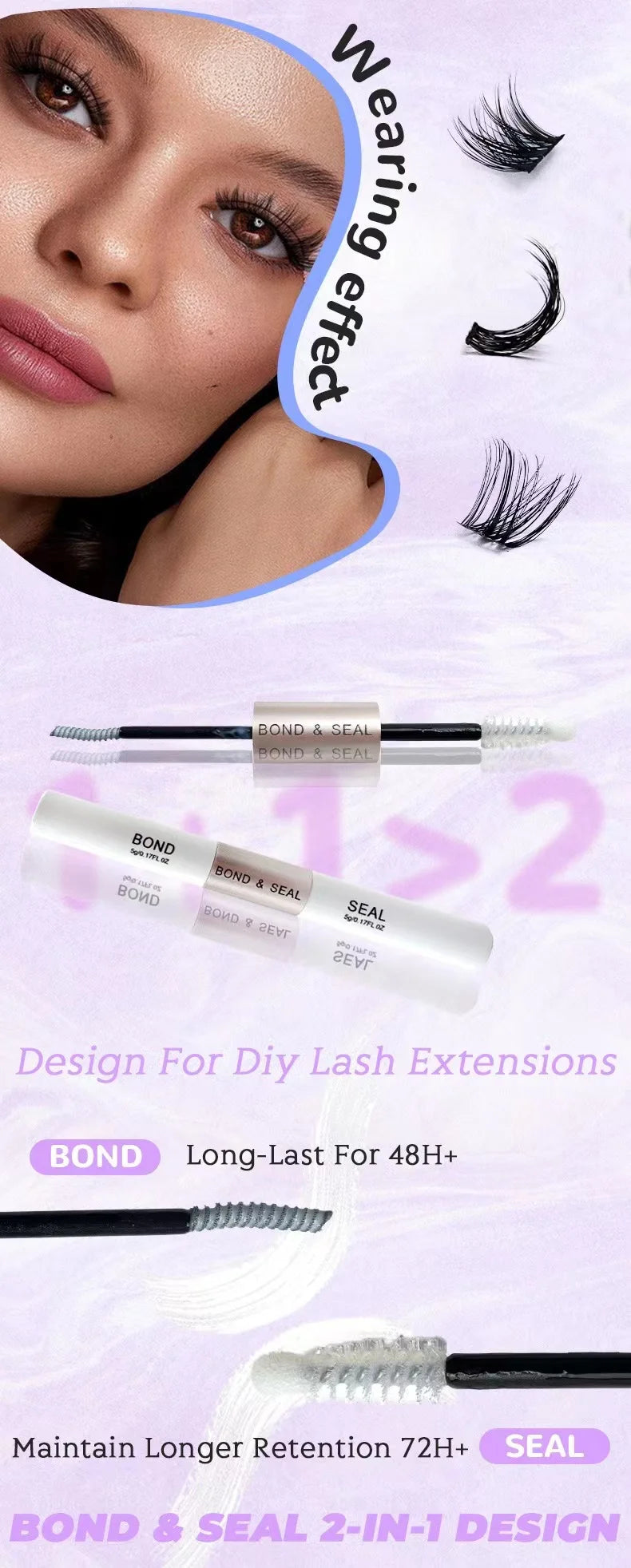 120 Clusters Eyelash DIY Lash Extension Kit