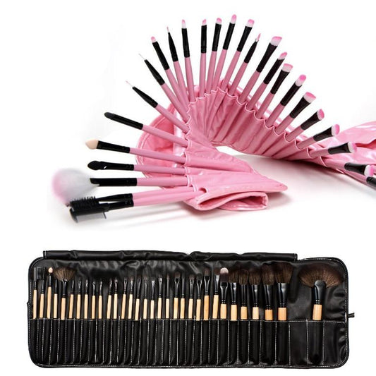32-Piece Sculptor High Quality Wooden Makeup Brush Set
