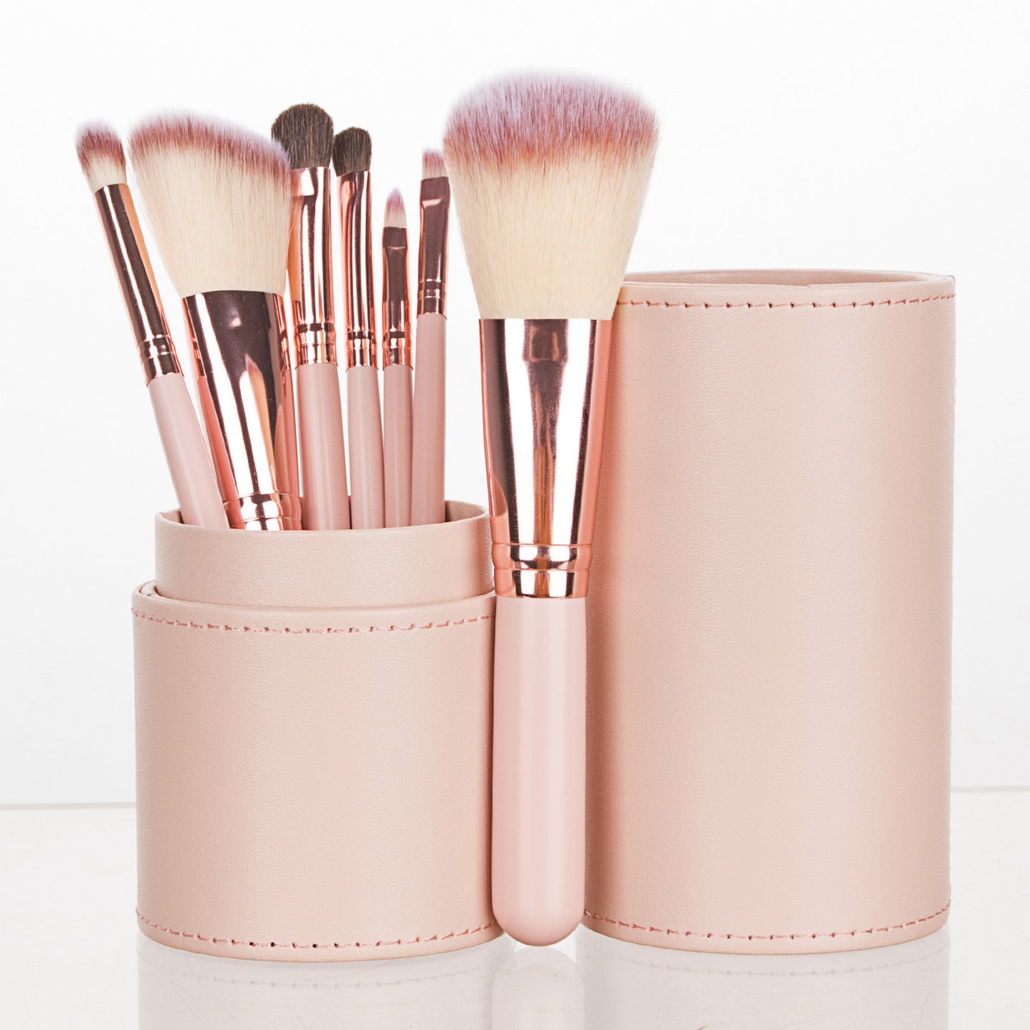 7-Piece Wood Handle Brush Set Color Life 