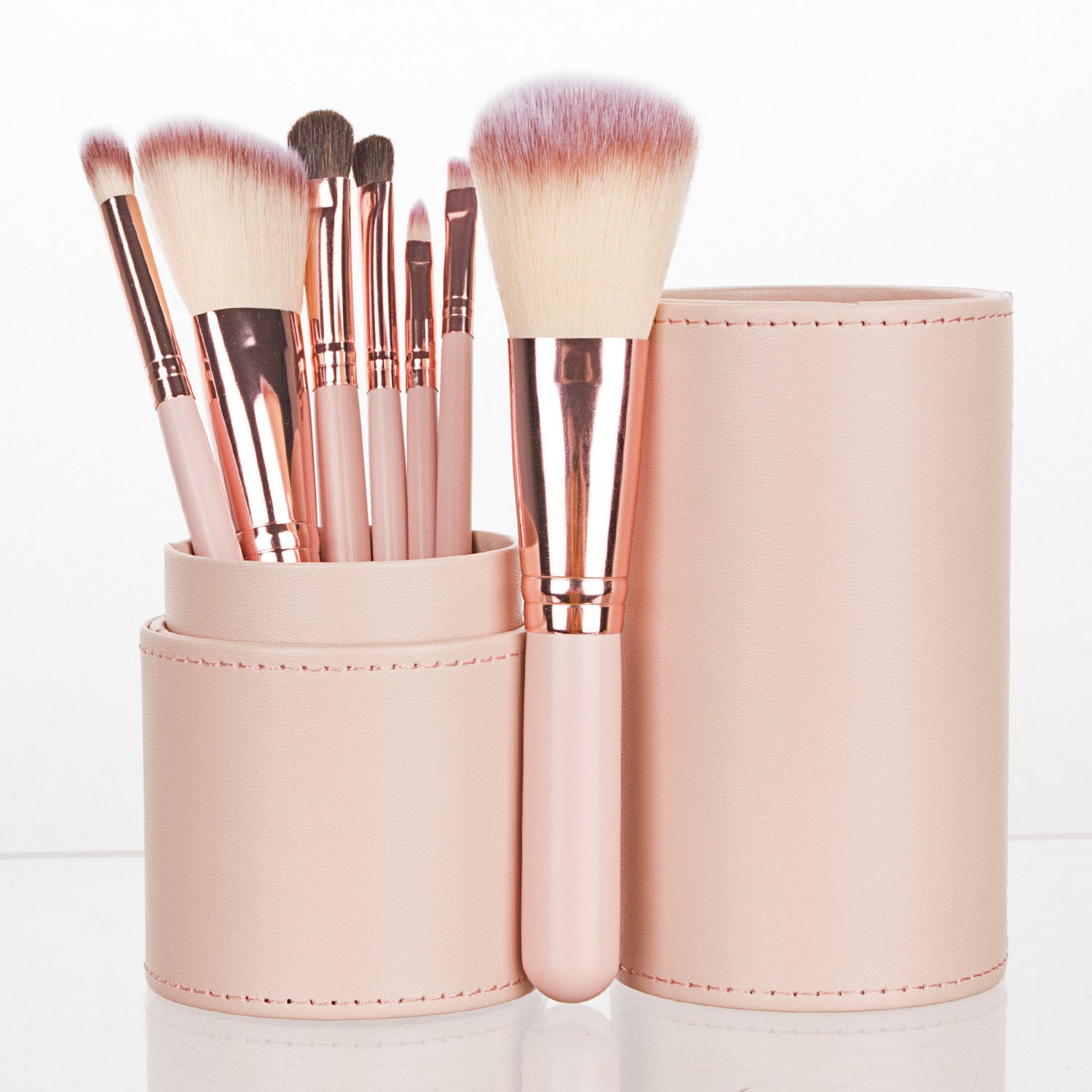 7-Piece Wood Handle Brush Set Color Life 