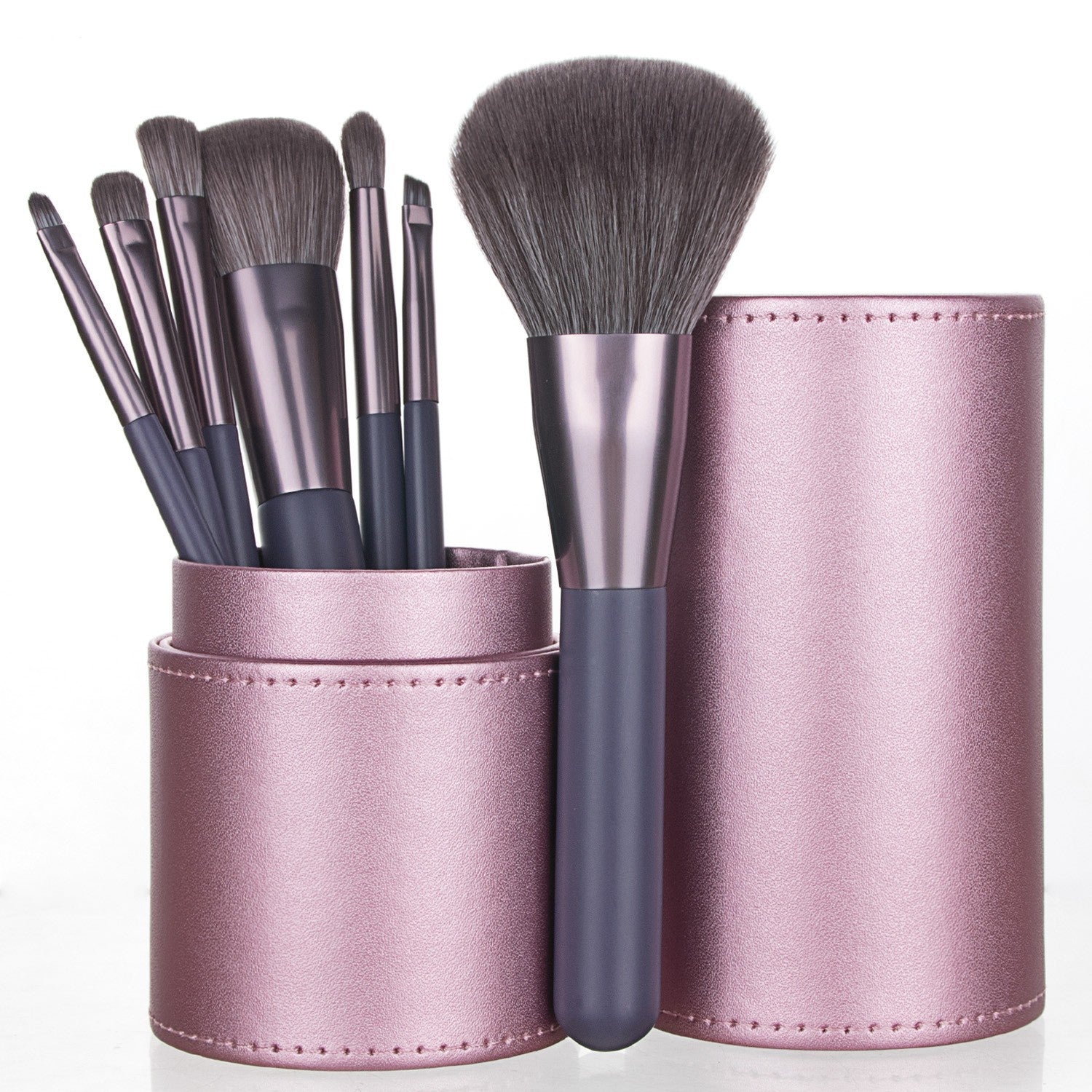 7-Piece Wood Handle Brush Set Violet