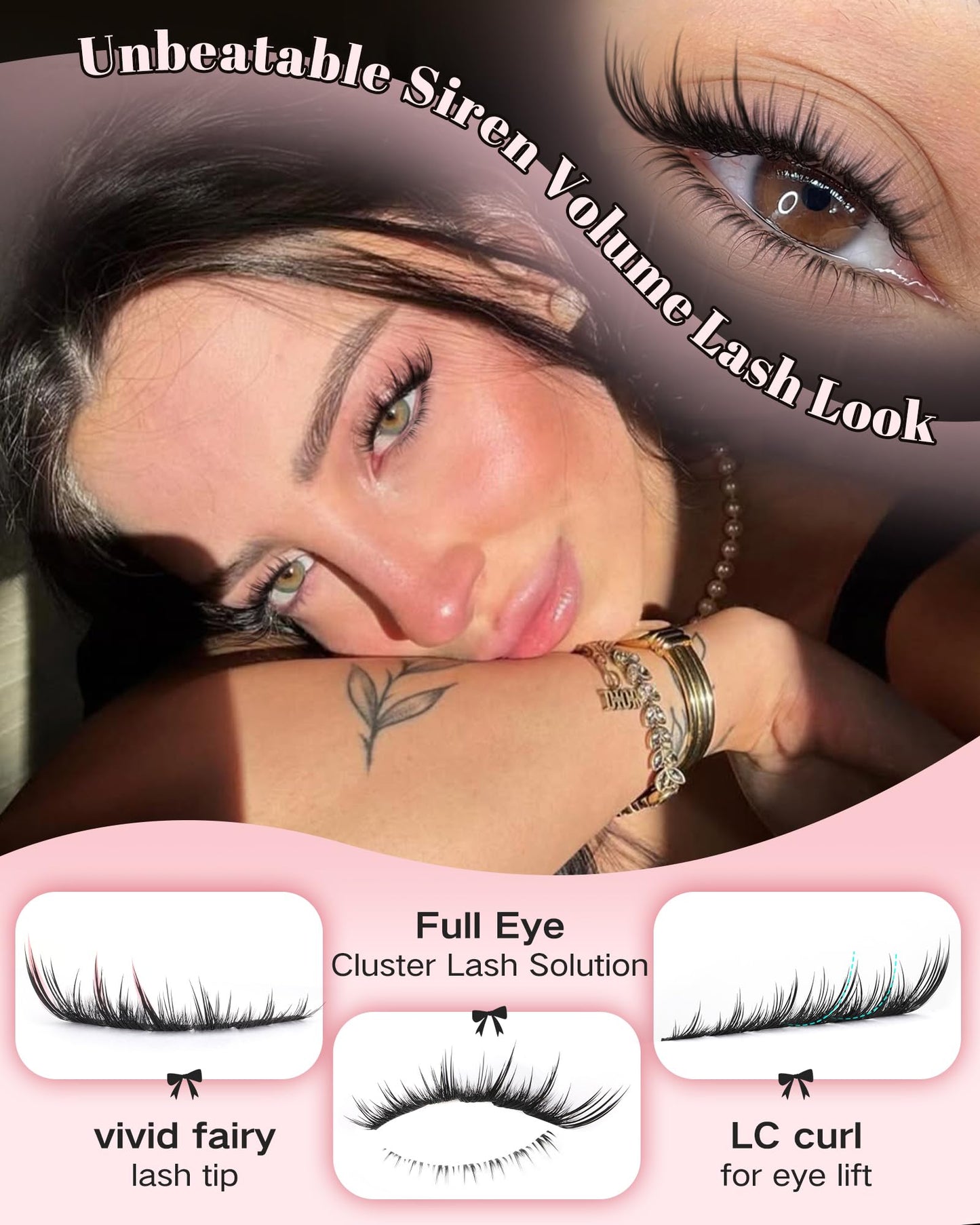 Manga Pre-Mapped Volume Wispy Spike Lash Clusters