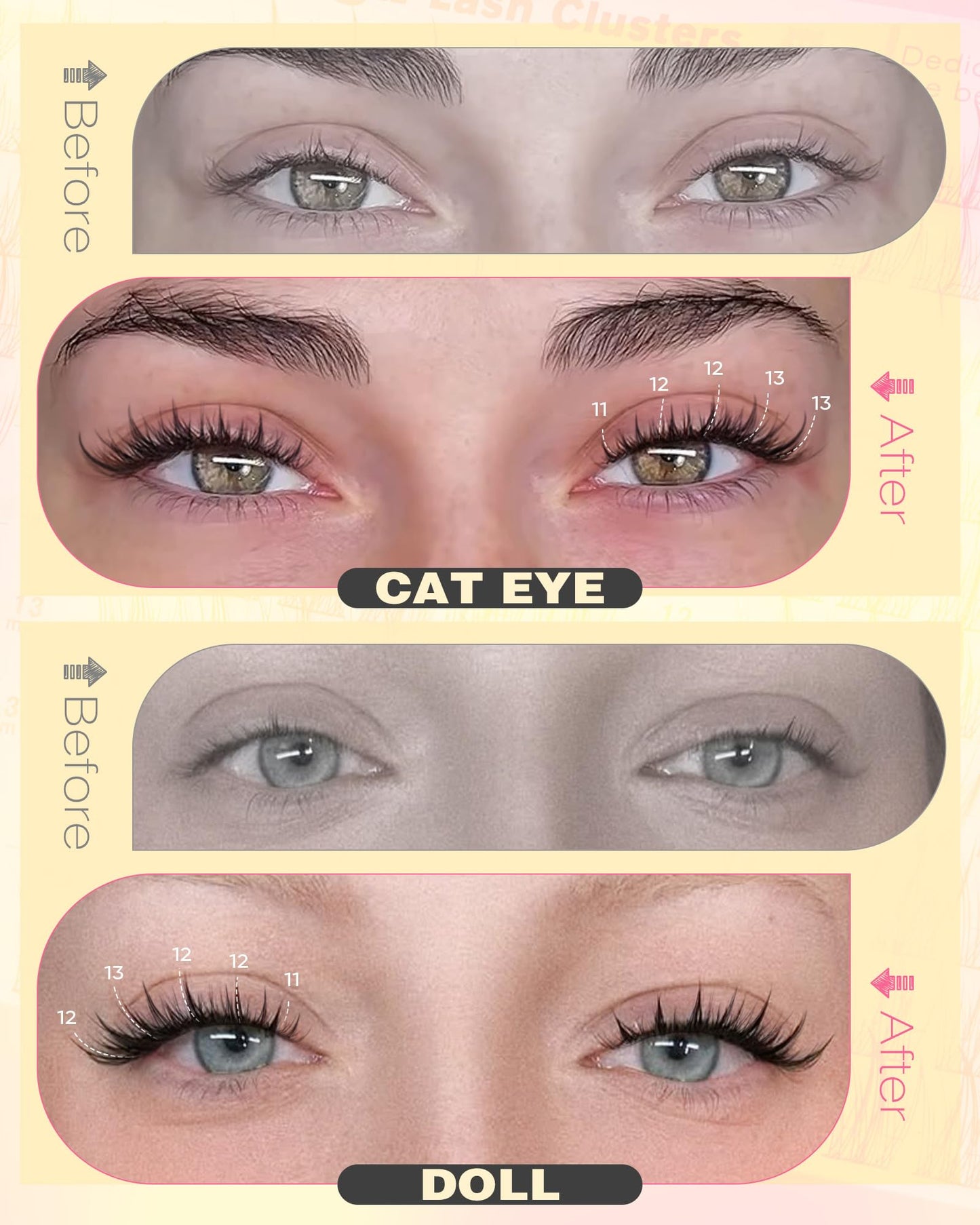 DIY Wispy Natural Lash Clusters