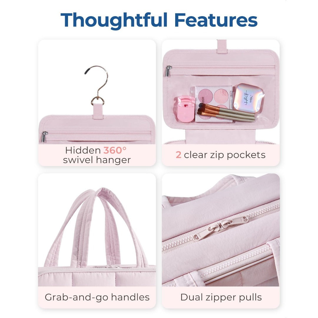 Travel Toilet Bag with Jewelry Storage Compartment
