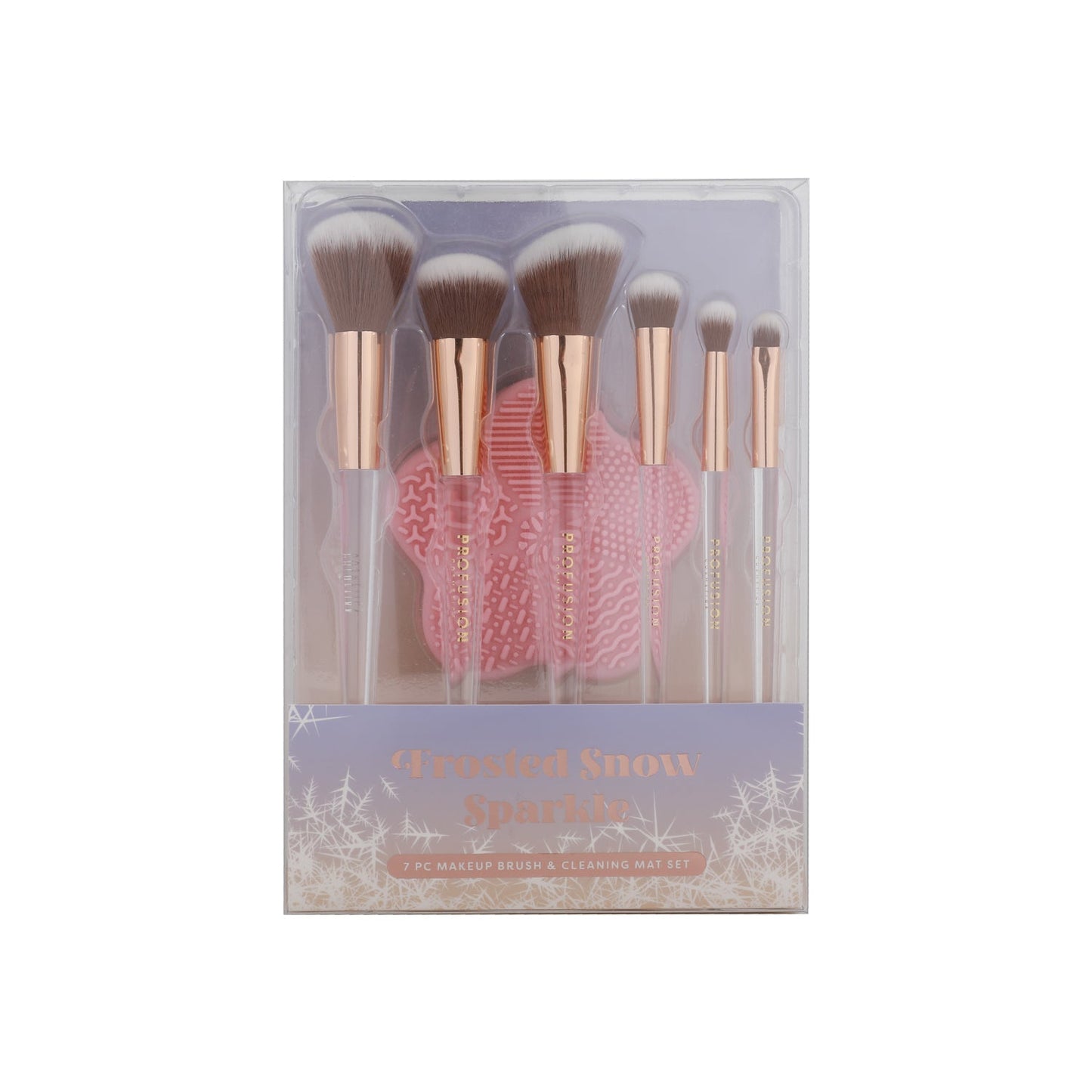 7 PC Makeup Brush & Cleaning Mat Set