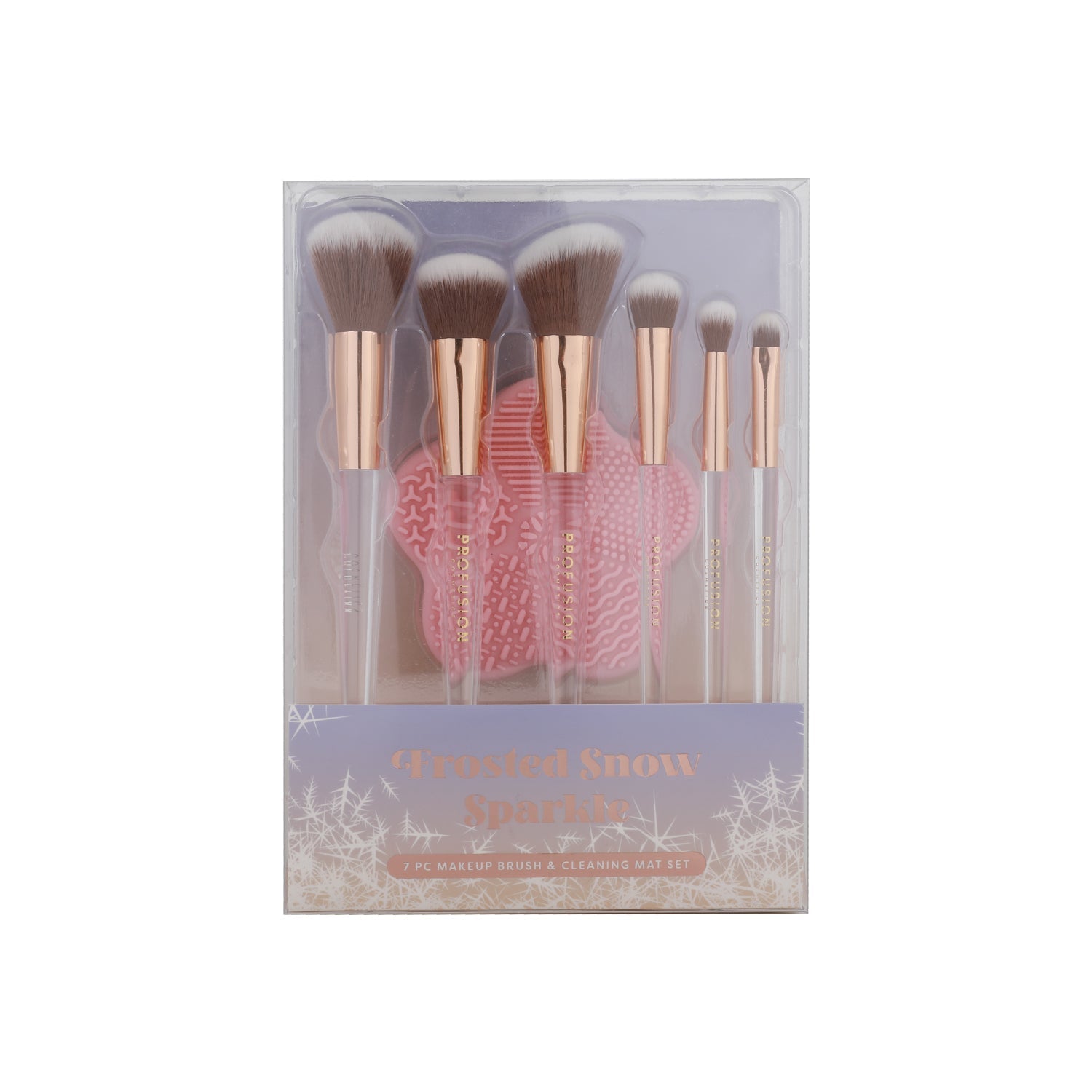 7 PC Makeup Brush & Cleaning Mat Set
