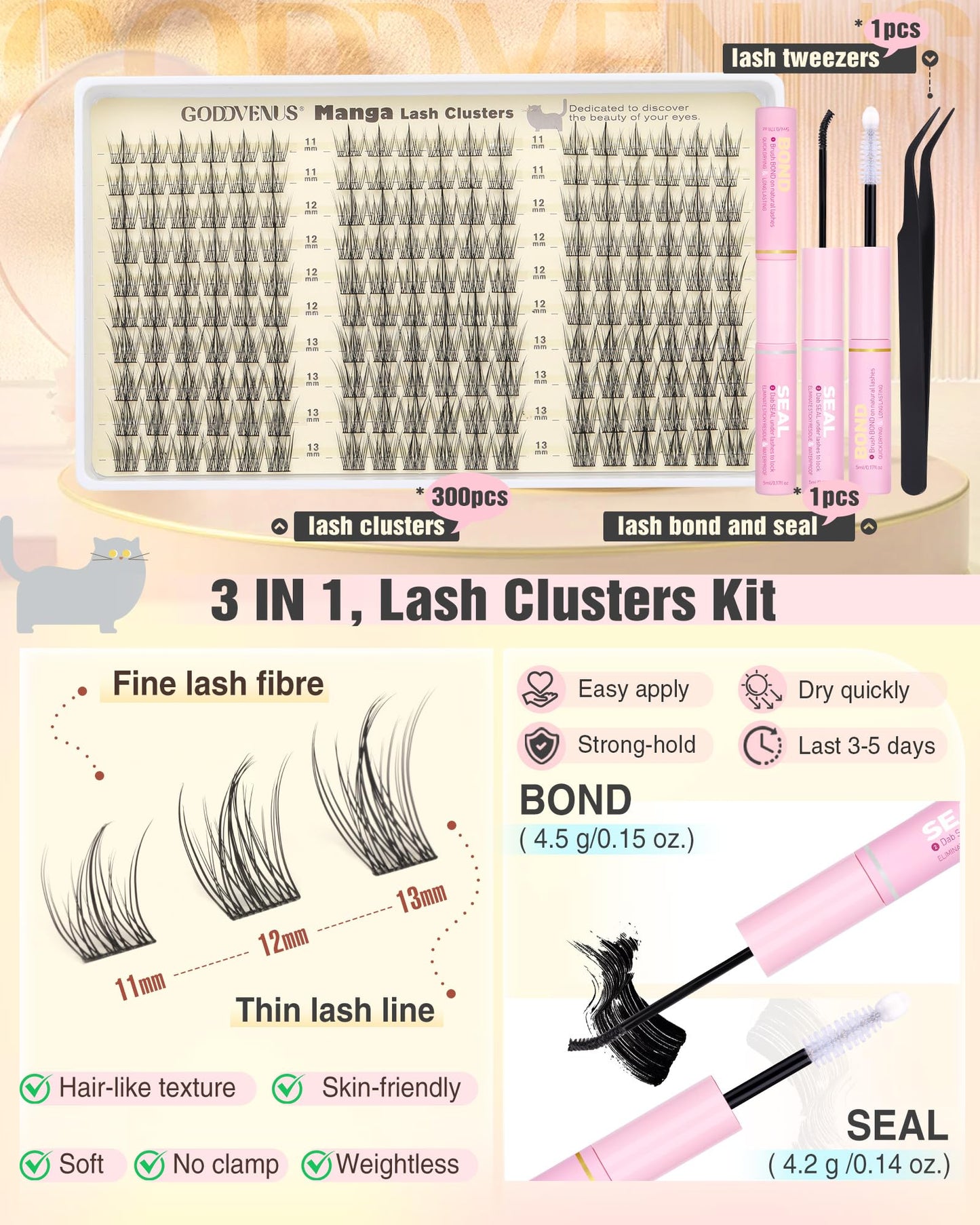 DIY Wispy Natural Lash Clusters
