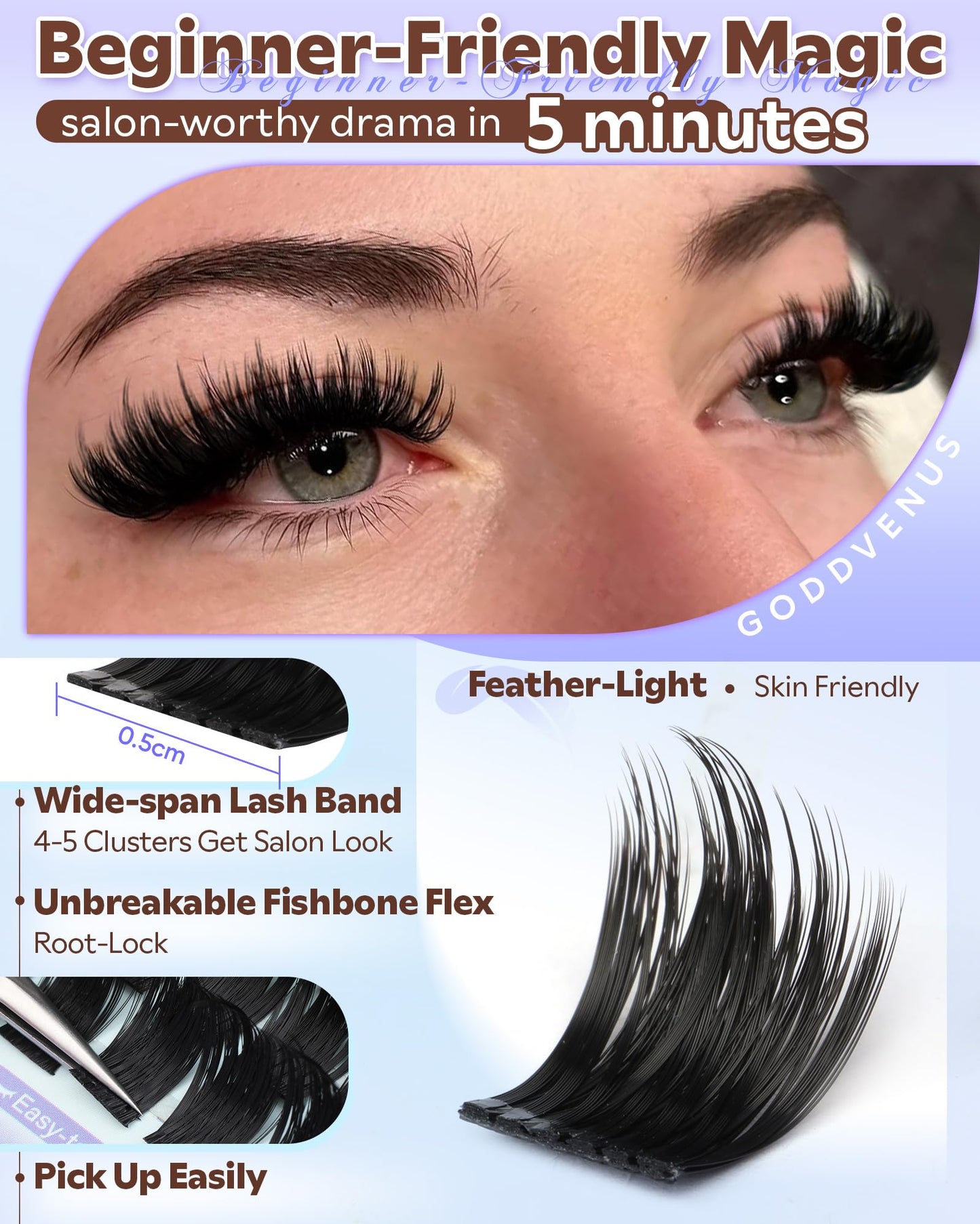 Manga Pre-Mapped Volume Wispy Spike Lash Clusters