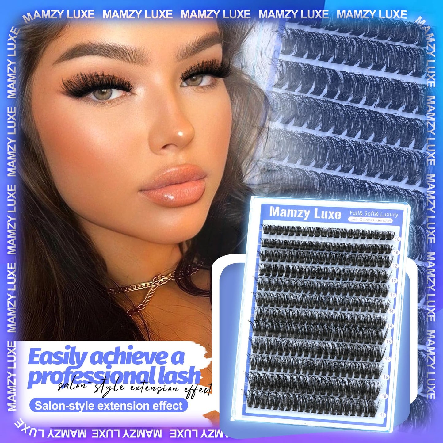 Lash Clusters 708PCS Cluster Eyelash Extensions 10-16MM Wispy Lashes Clusters 30+40+50+60+80+100D Eyelash Clusters Mix Daily Look Fake Eyelashes Extension