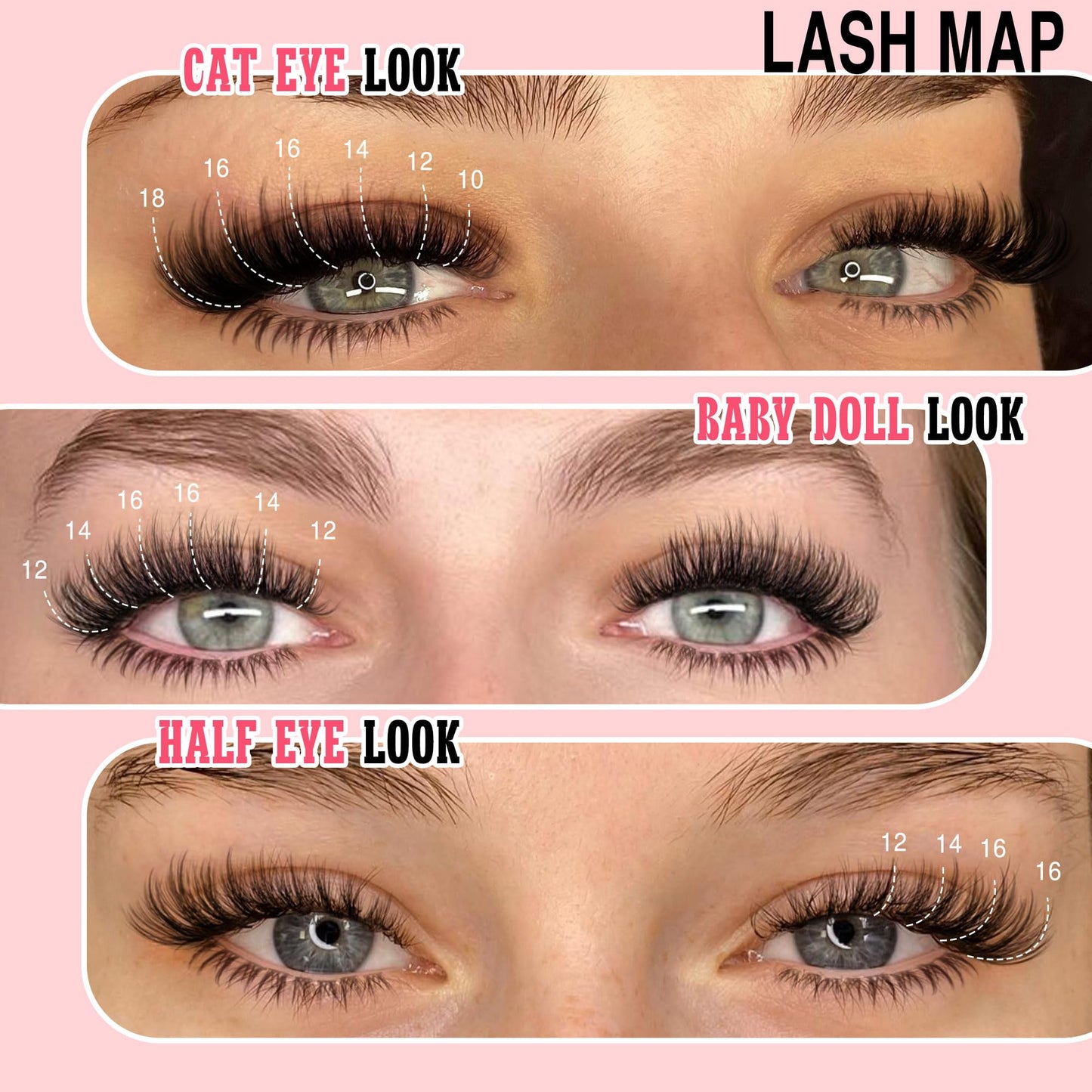 Manga Pre-Mapped Volume Wispy Spike Lash Clusters