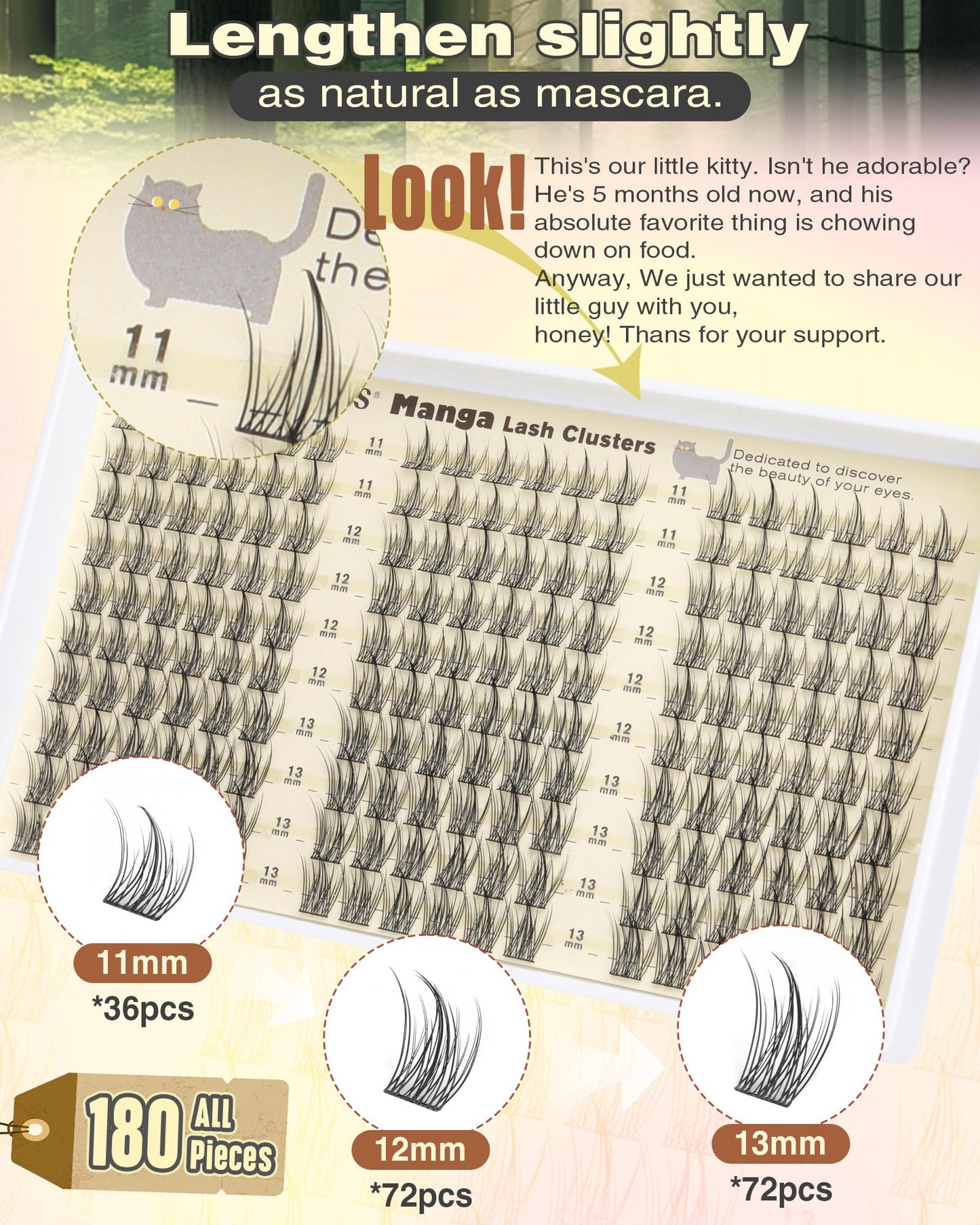 DIY Wispy Natural Lash Clusters