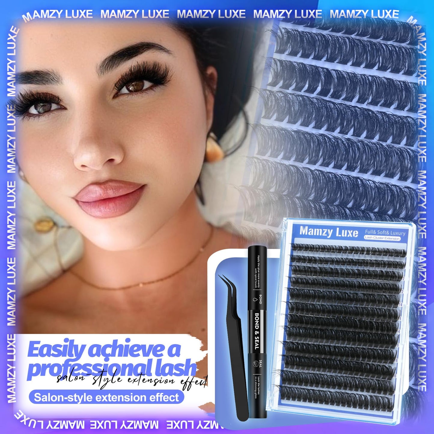 Lash Clusters 708PCS Cluster Eyelash Extensions 10-16MM Wispy Lashes Clusters 30+40+50+60+80+100D Eyelash Clusters Mix Daily Look Fake Eyelashes Extension
