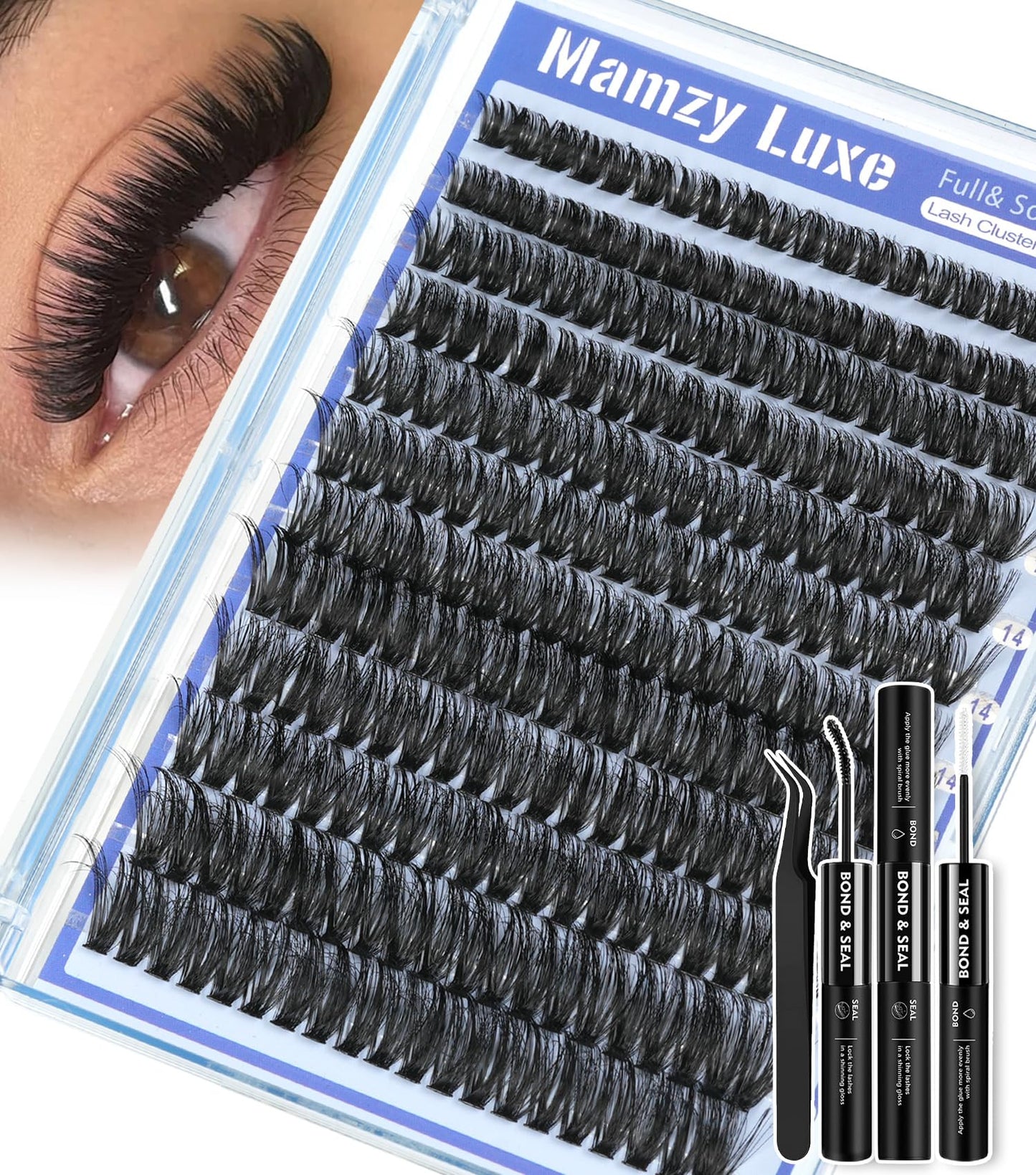 Lash Clusters 708PCS Cluster Eyelash Extensions 10-16MM Wispy Lashes Clusters 30+40+50+60+80+100D Eyelash Clusters Mix Daily Look Fake Eyelashes Extension